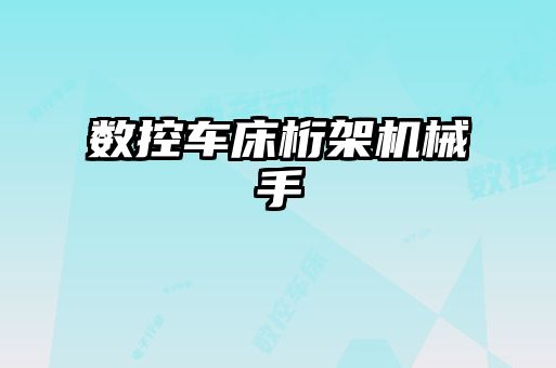 數控車床桁架機械手