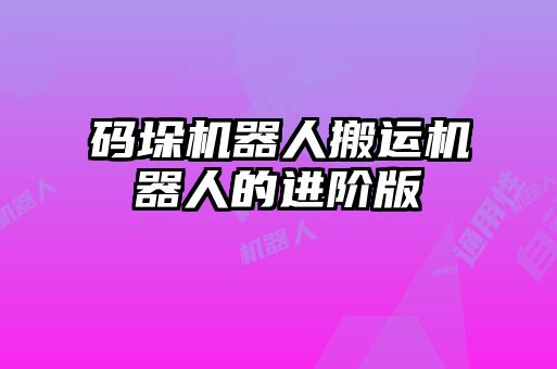 碼垛機器人搬運機器人的進(jìn)階版