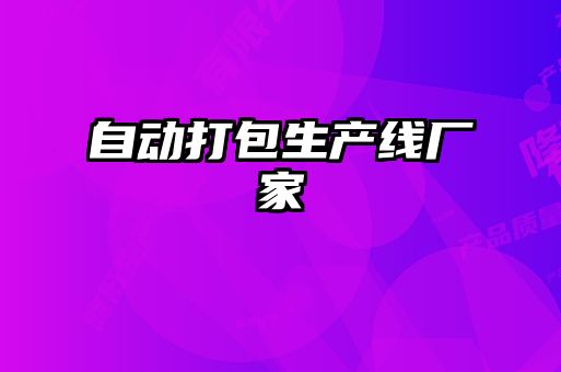 自動打包生產線廠家