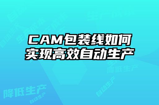 CAM包裝線如何實現高效自動生產