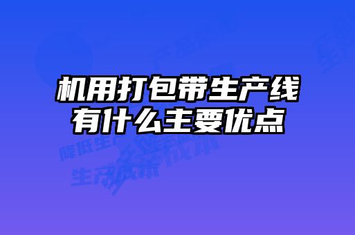 機用打包帶生產線有什么主要優點