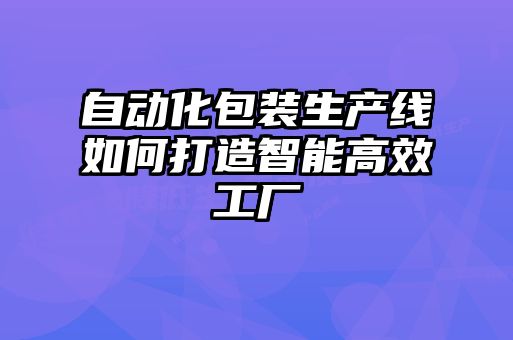 自動化包裝生產線如何打造智能高效工廠