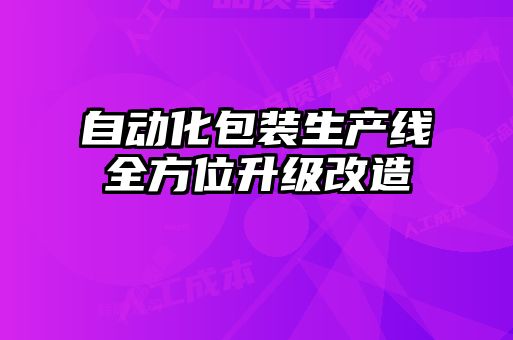 自動化包裝生產線全方位升級改造